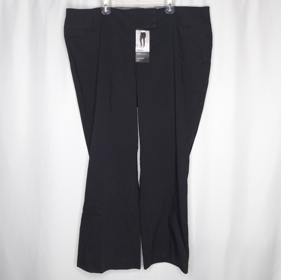 Torrid Studio Straight Leg Pant 26S Black Hi-Rise Relaxed Trouser Career Work - Picture 1 of 7